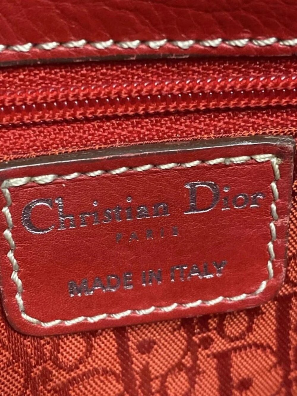 DIOR/ChristianDior Saint Germain / Vintage Traveler Red Leather Tote Bag - Picture 14 of 15